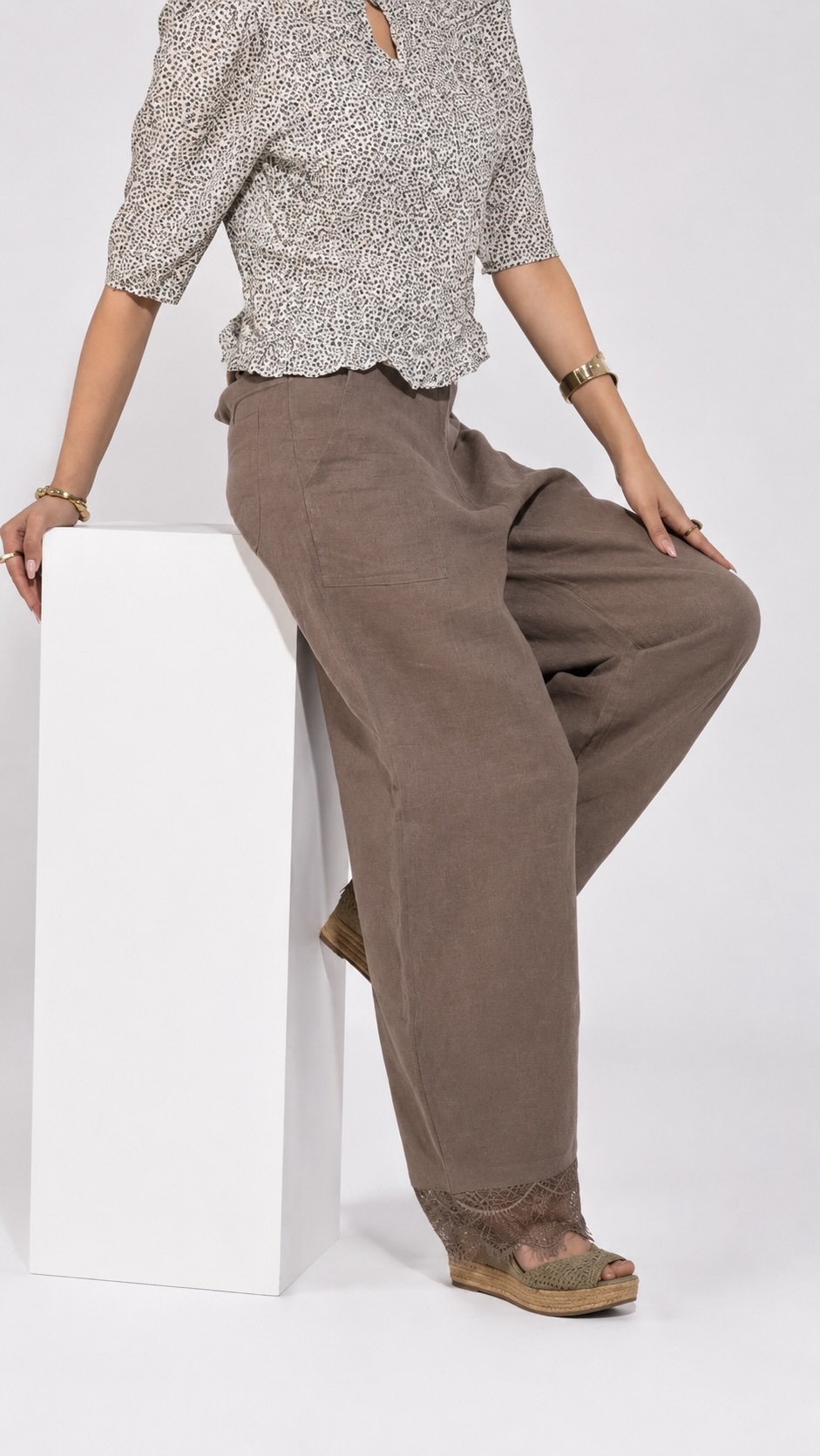 Wide Leg Linen Pants